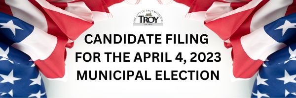 Read more about the article Candidate Filing For the April 4, 2023 Municipal Election